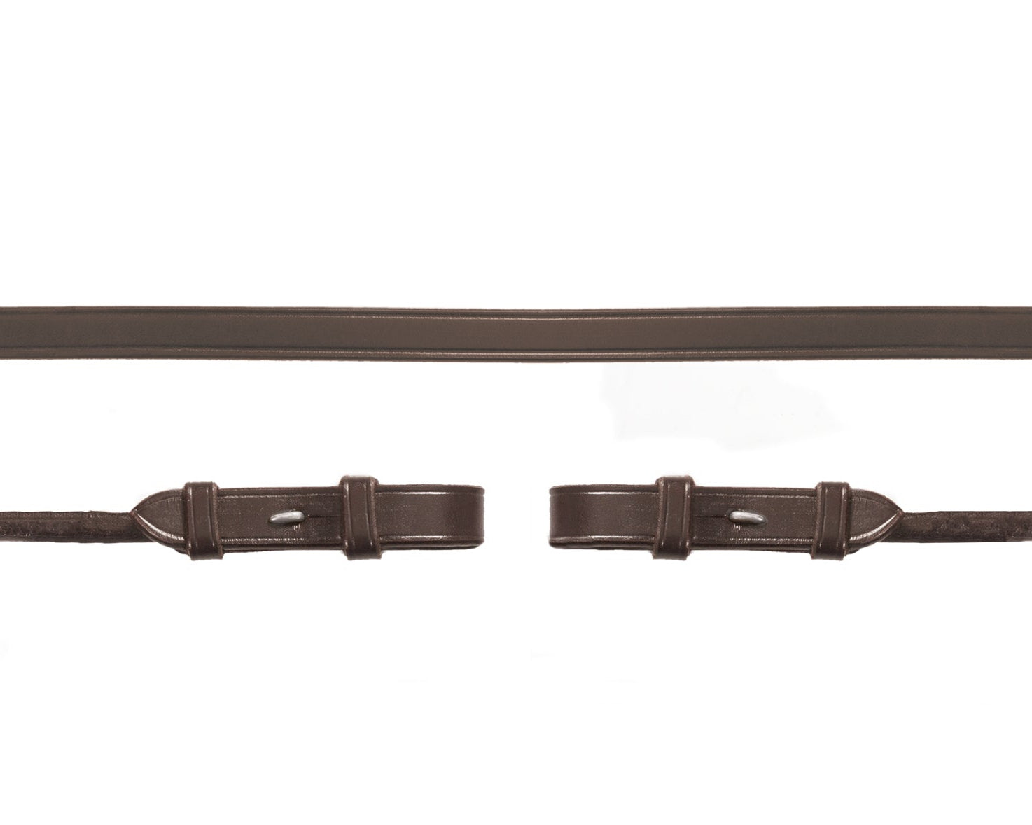 Schockemöhle Double Bridle Rolled Reins - Brown| Tack Shop | Malvern Saddlery