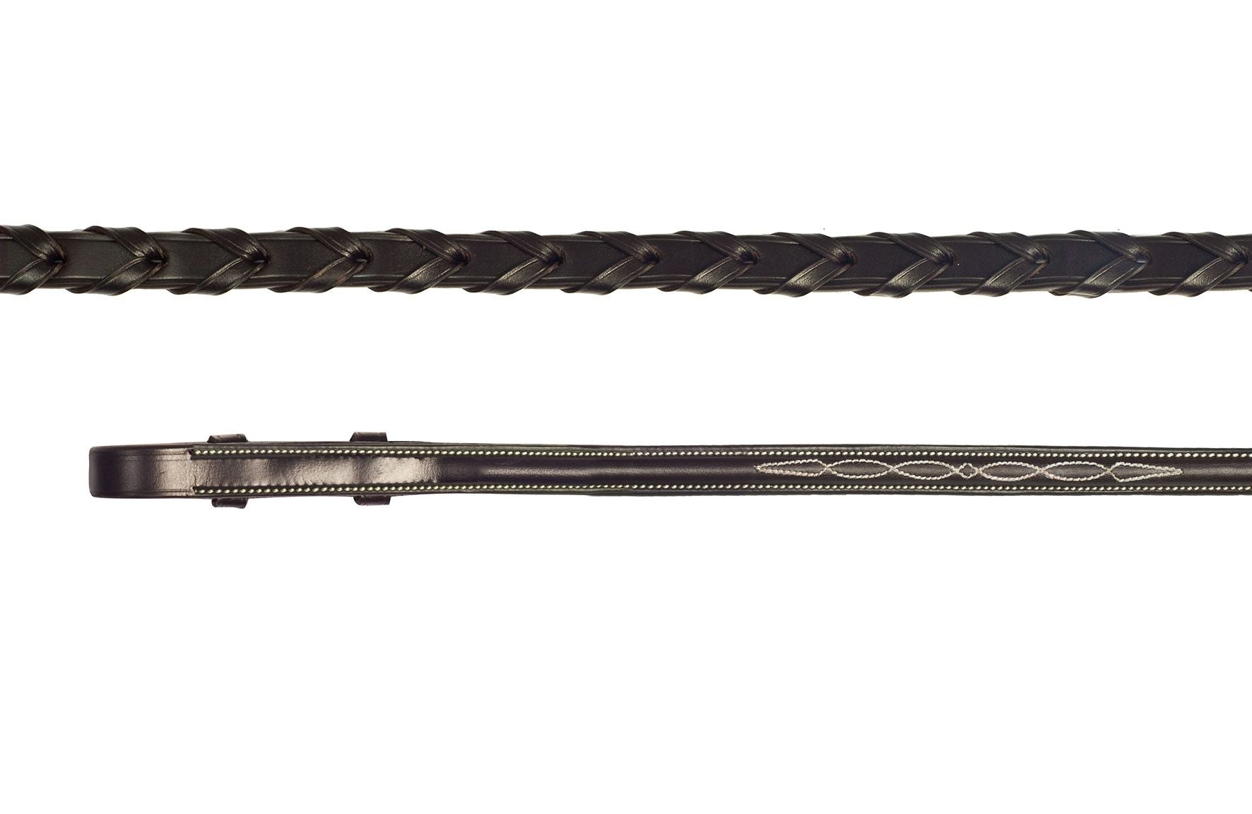 Schockemoehle Sports Hunter Reins - Dark Brown - hook and stud | Malvern Saddlery