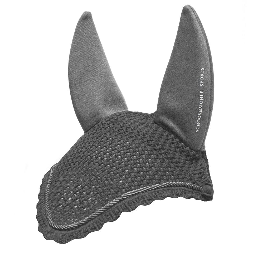 Schockemohle Sports Air Silent Fly Veil - Gray | Equestrian Fly Protection | Malvern Saddlery