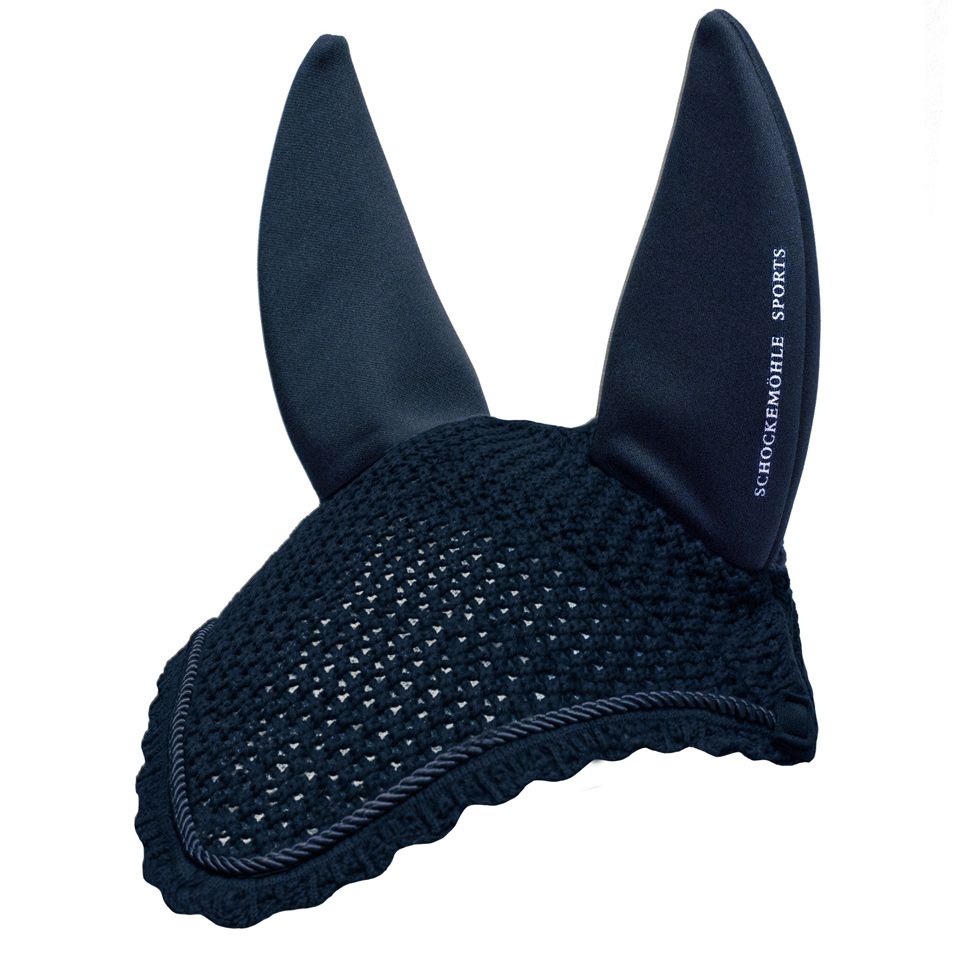 Schockemöhle Sports Air Silent Fly Veil - Navy | Horse Ear Bonnets | Malvern Saddlery