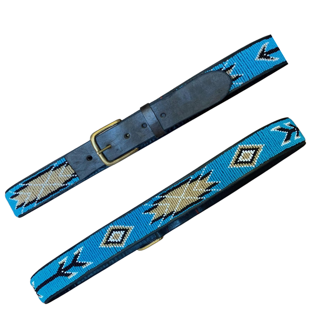 Global Girls Arrows and Feathers Turquoise Belt | Malvern Saddlery 