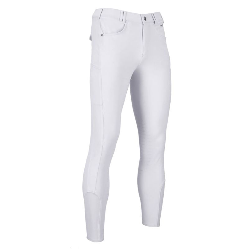 Schockemöhle Men's Draco II Knee Grip Breeches - White | Show Riding Apparel | Malvern Saddlery