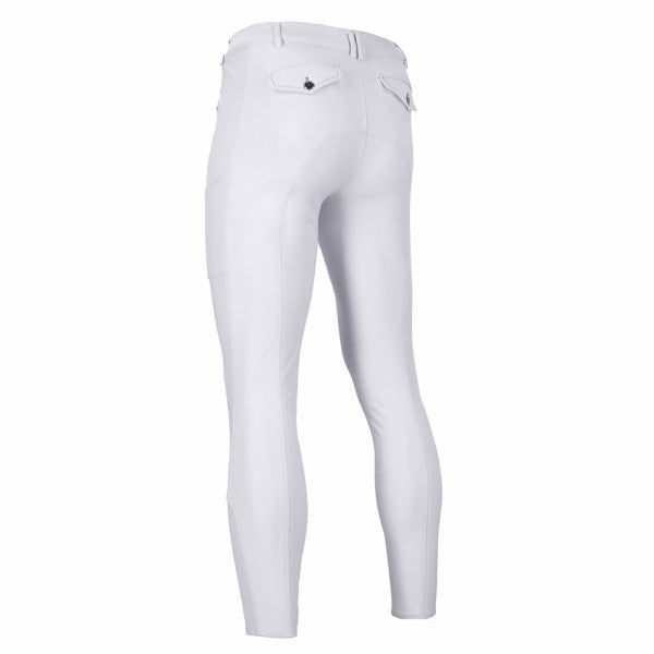 Schockemöhle Men's Draco II Knee Grip Breeches - White, back view | Riding Apparel | Malvern Saddlery