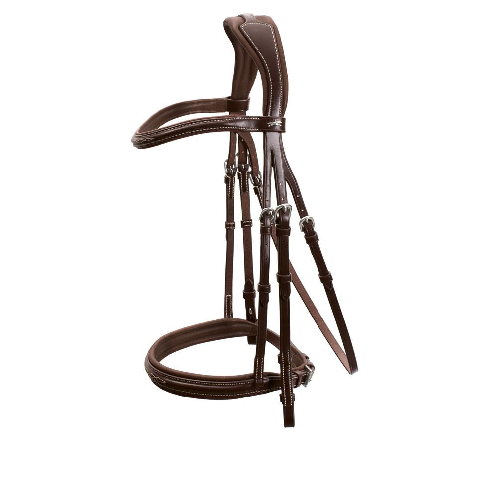 Schockemoehle Sports Montreal Bridle - Espresso Brown | Equestrian Hunter Bridles | Malvern Saddlery