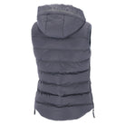 Schockemöhle Sports SPMalea Style Womens Vest - Gray aka Dusty Chocolate, back view with white background | Malvern Saddlery