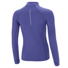 Schockemöhle Winter Page Style Shirt - Ink Blue - quarter zip ladies training layer, back view on white background | Malvern Saddlery