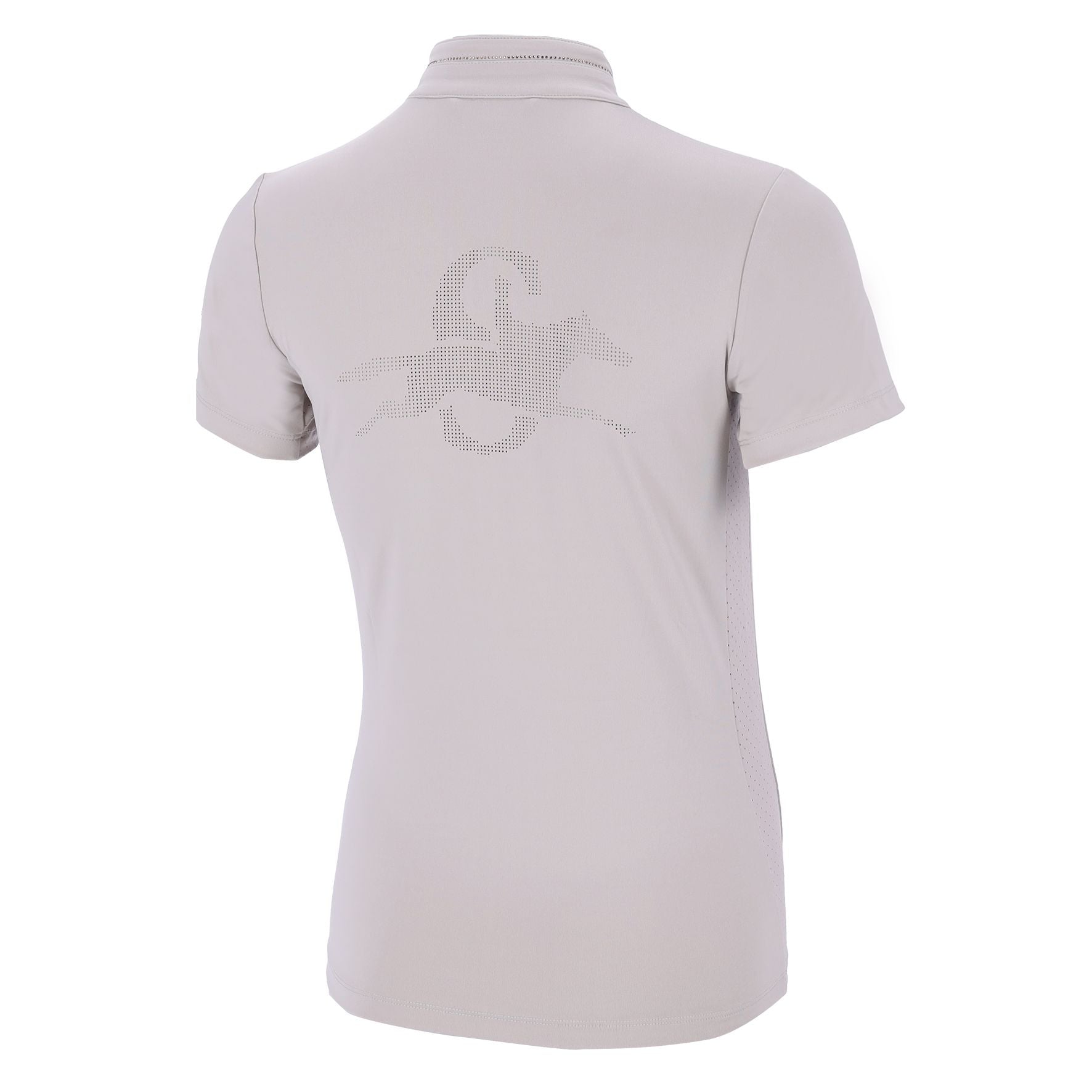 Schockemöhle Poppy Style Short Sleeve Training Shirt -chalk, back view | Ladies Riding Shirts | Malvern Saddlery