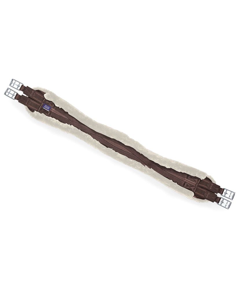Shires Supafleece Contour Girth - Brown/Natural | Tack Shop | Malvern Saddlery