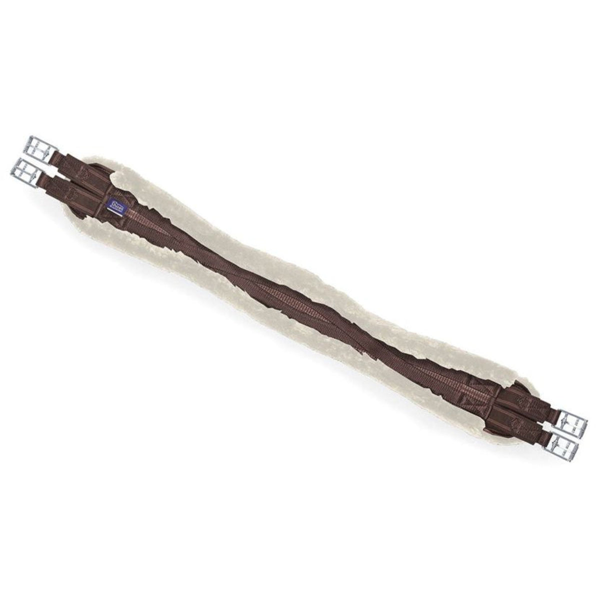 Shires Supafleece Contour Girth - Brown/Natural | Tack Shop | Malvern Saddlery