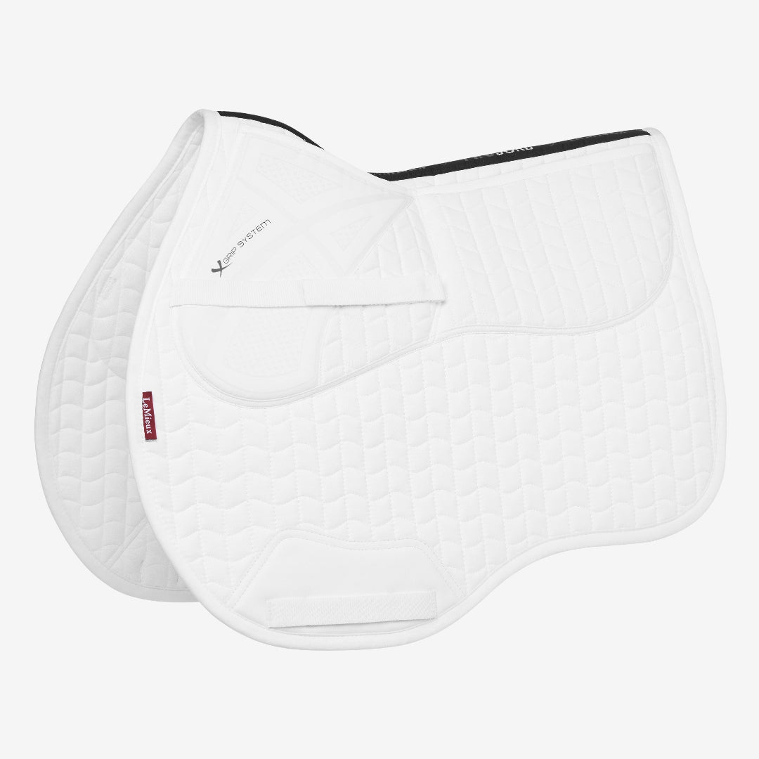 LeMieux ProSorb Plain 2 Pocket Close GP Saddle Pad - White | Tack Shop | Malvern Saddlery