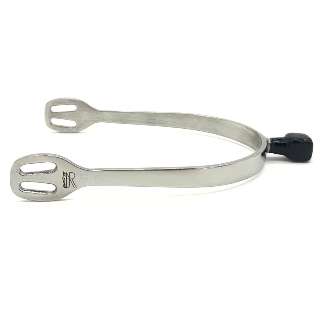 AJR Sport Rubber Cover Block Spurs - Medium Shank - on white background | Rider Accessories | Malvern Saddlery