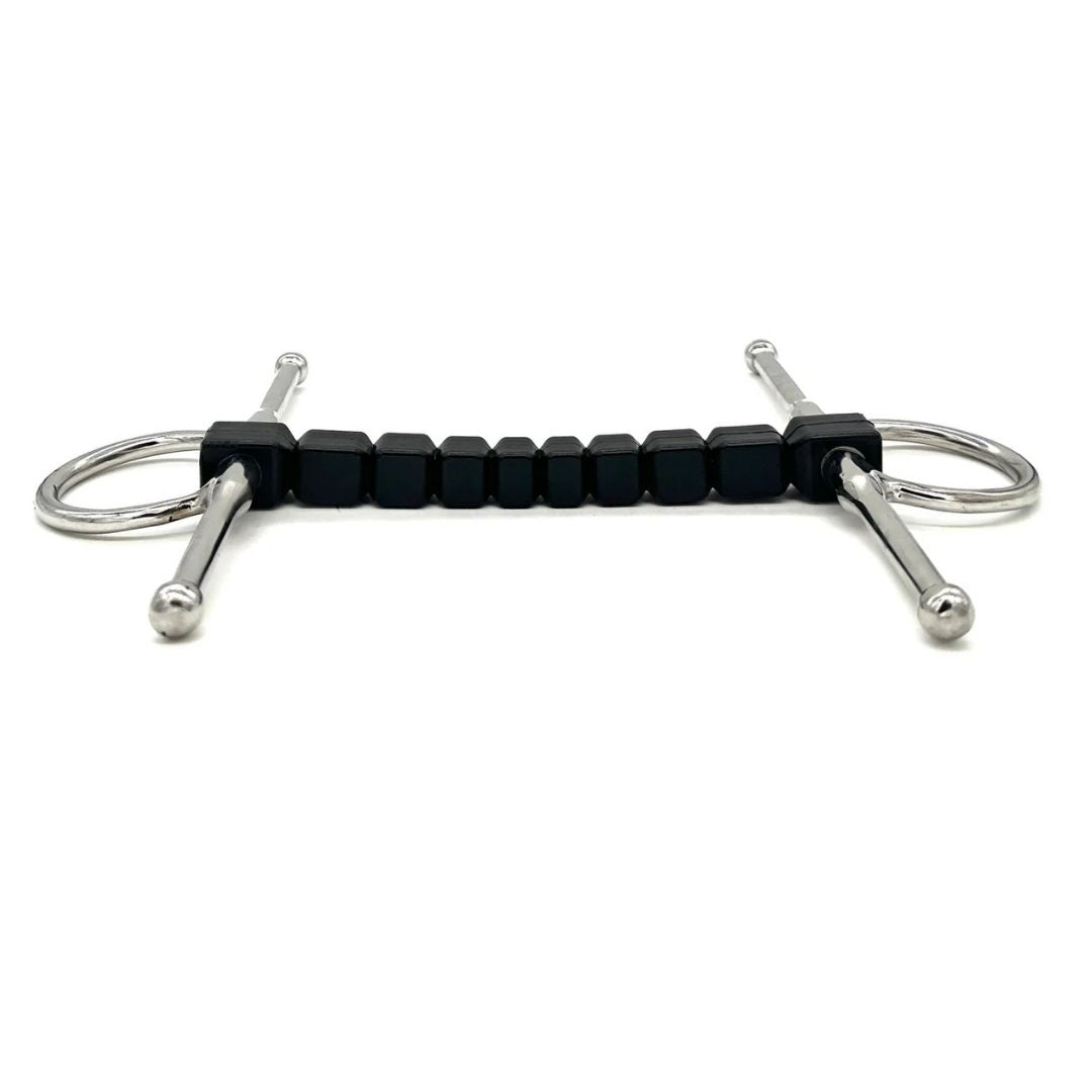 AJR Sport Rubber Block Morph Full Cheek Horse Bit flat on white background | Malvern Saddlery