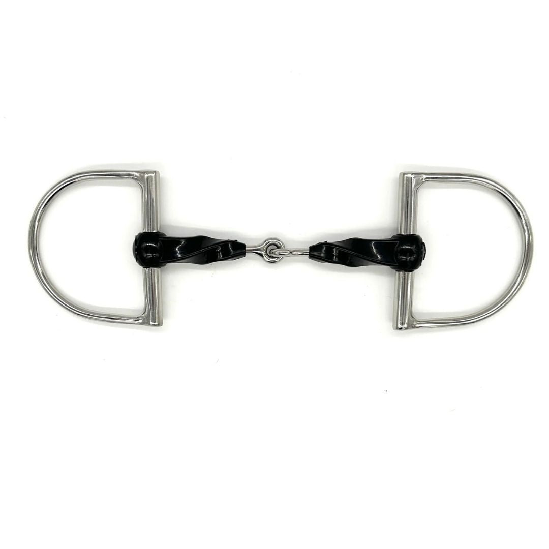 AJR Sport Rubber Twist D Horse Bit on white backgrouond | Malvern Saddlery