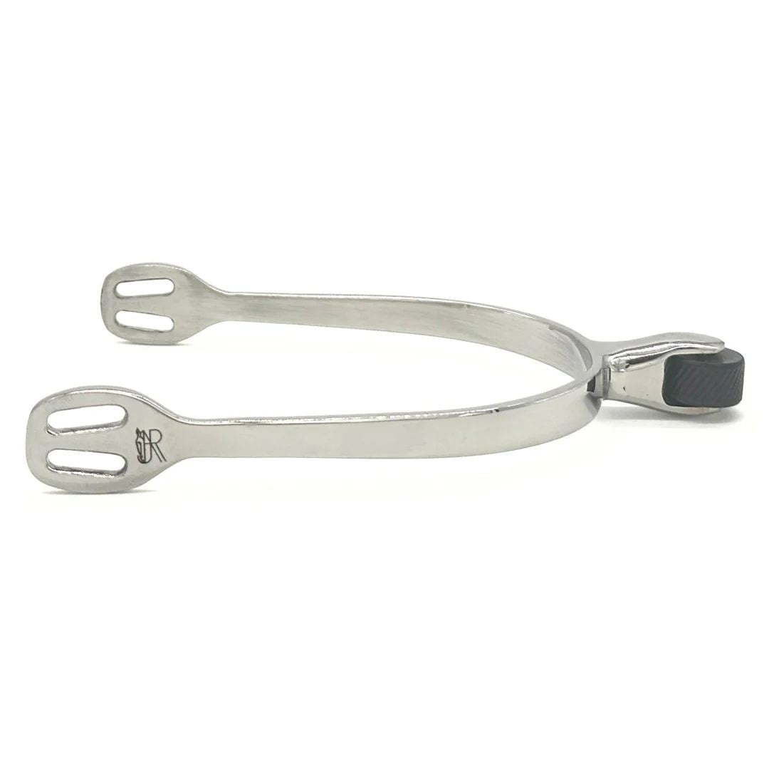 AJR Sport TeffleX Horizontal Roller Spurs - Medium Shank | Rider Accessories | Malvern Saddlery