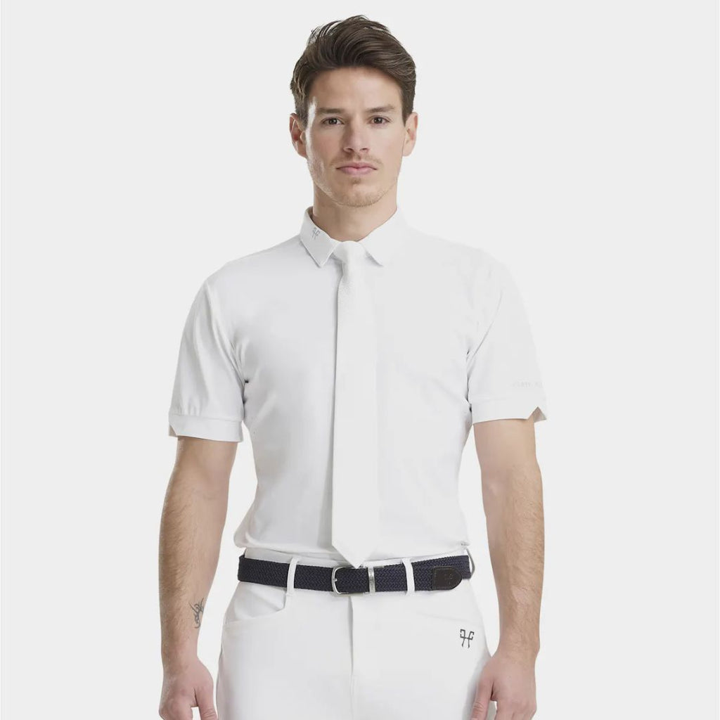Horse Pilot Aerolight Mens' Short Sleeve Competition Shirt - White | Malvern Saddlery