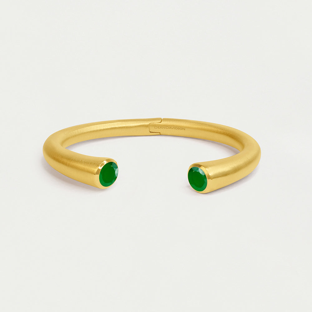 Dean Davidson Knockout Cuff - Green Onyx & Gold | Malvern Saddlery
