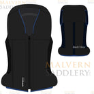 Safefit Airbag Vest Custom designs - generated - black with Blue piping | Malvern Saddlery