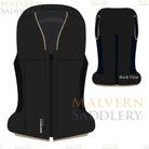 Safefit Airbag Vest Custom designs - generated - black with camel piping| Malvern Saddlery