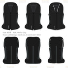 Safefit Airbag Vest Custom designs - generated - black with gray, 3 piping options | Malvern Saddlery