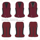 Safefit Airbag Vest Custom designs - generated - bordeaux with gray sides, 3 piping options | Malvern Saddlery