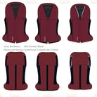 Safefit Airbag Vest Custom designs - generated - bordeaux with black sides, 3 piping options | Malvern Saddlery