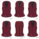 Safefit Airbag Vest Custom designs - generated - bordeaux 6 piping options | Malvern Saddlery