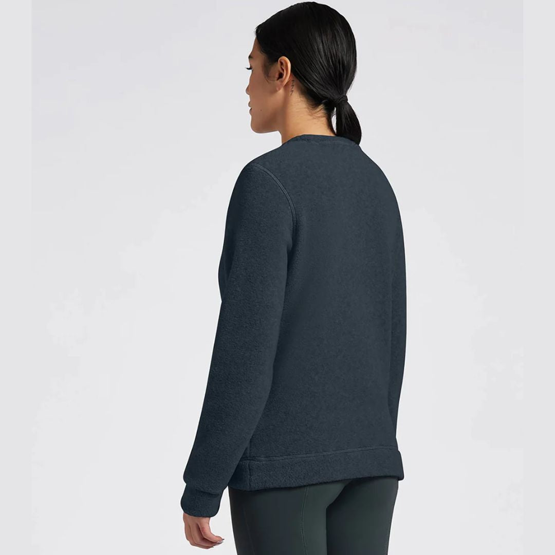 Cavalleria Toscana Fleece Crew Neck Pullover - Navy | Malvern Saddlery