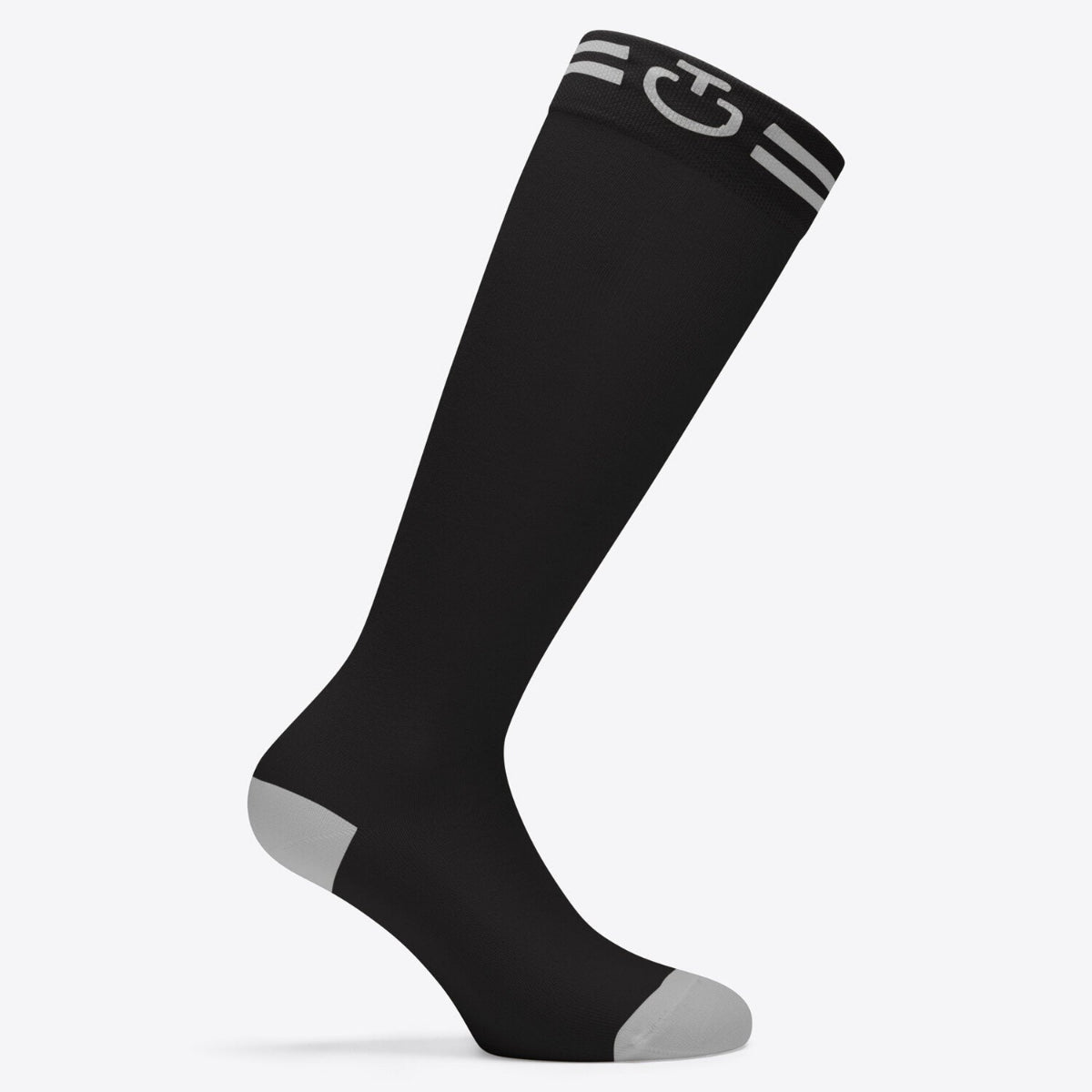 Cavalleria Toscana Jacquard Logo Socks - Black | Malvern Saddlery