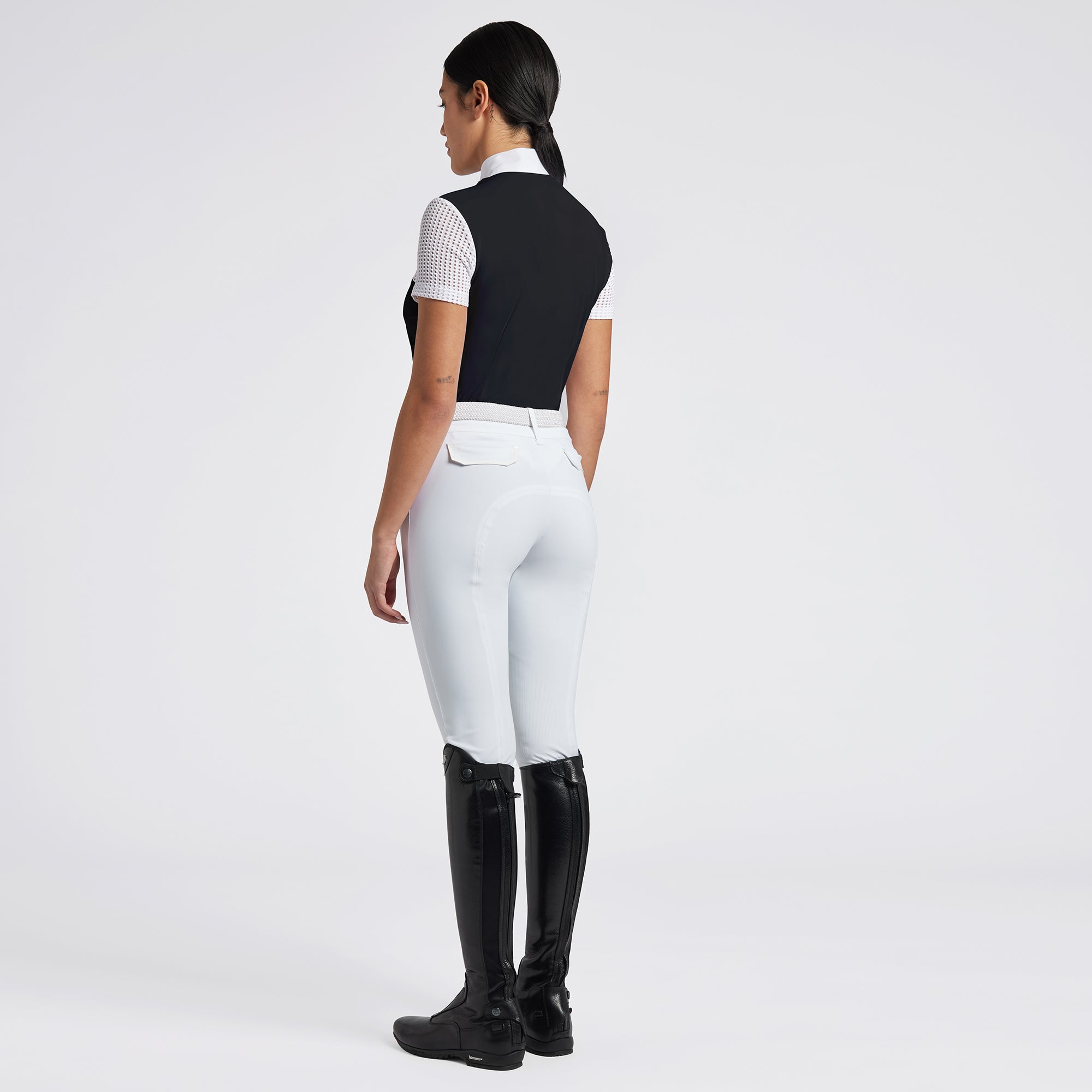 Cavalleria Toscana Ladies Show Shirt - Navy/White | Malvern Saddlery