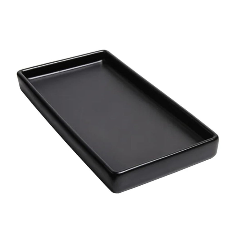 Rectangular Black Ceramic Tray for hand wash hand cream | Malvern Saddlery
