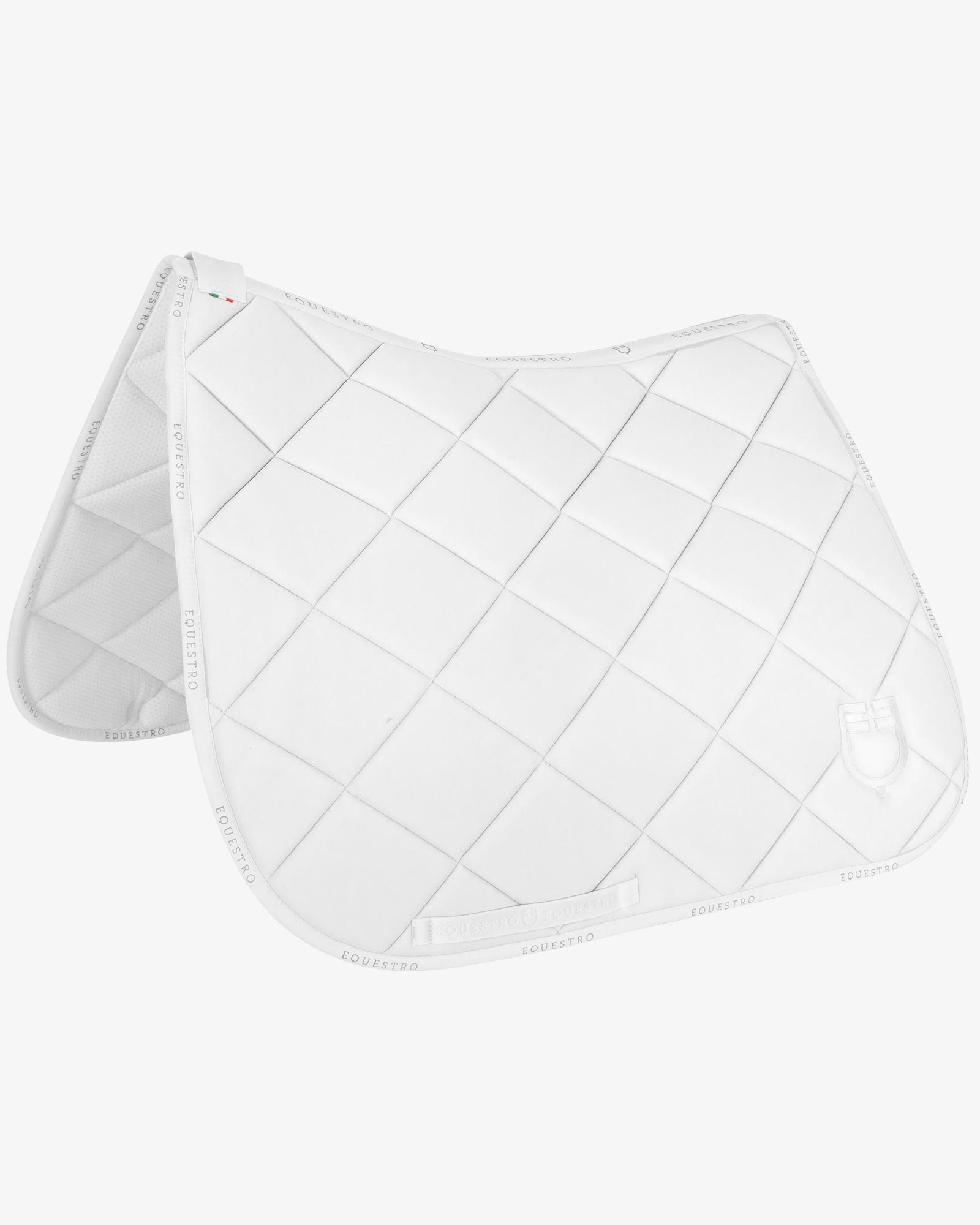 Equestro Dressage GP Technical Fabric Saddle Pad - White | Malvern Saddlery