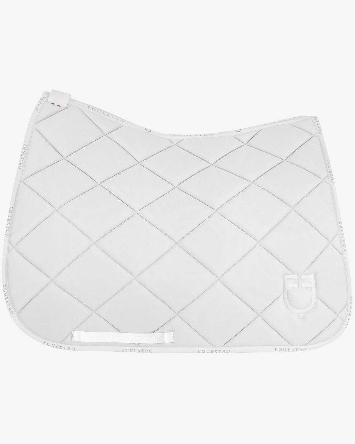 Equestro Dressage GP Technical Fabric Saddle Pad - White | Malvern Saddlery