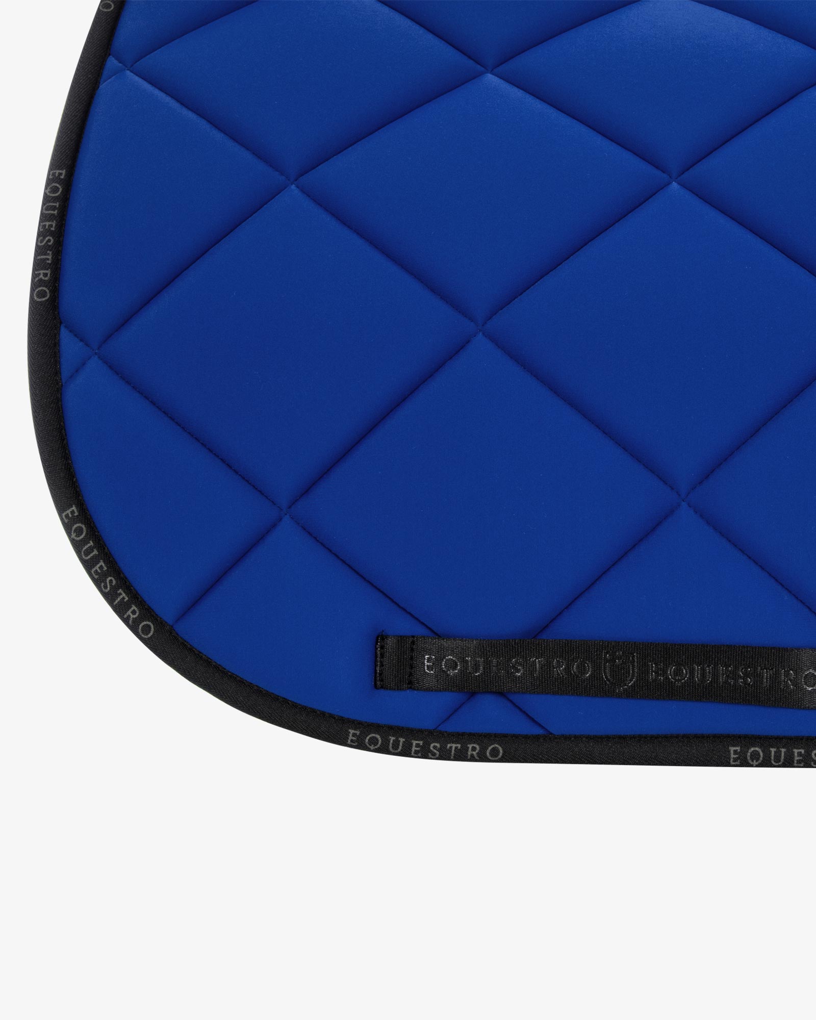 Equestro Dressage GP Technical Fabric Saddle Pad - Cobalt Blue with 
Black piping; girth loop detail | Malvern Saddlery