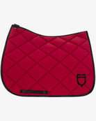 Equestro Dressage GP Technical Fabric Saddle Pad - Wine with 
Black piping/topline, etc | Malvern Saddlery