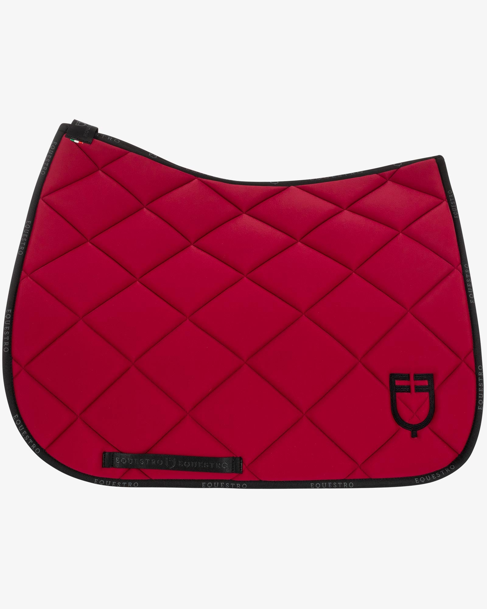 Equestro Dressage GP Technical Fabric Saddle Pad - Wine with
Black piping/topline, etc | Malvern Saddlery