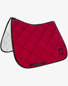 Equestro Dressage GP Technical Fabric Saddle Pad - Wine with 
Black piping/topline, etc | Malvern Saddlery