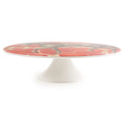 Equestrian Cake Stand - vintage horse print on red marbled background Melamine, side profile | Malvern Saddlery
