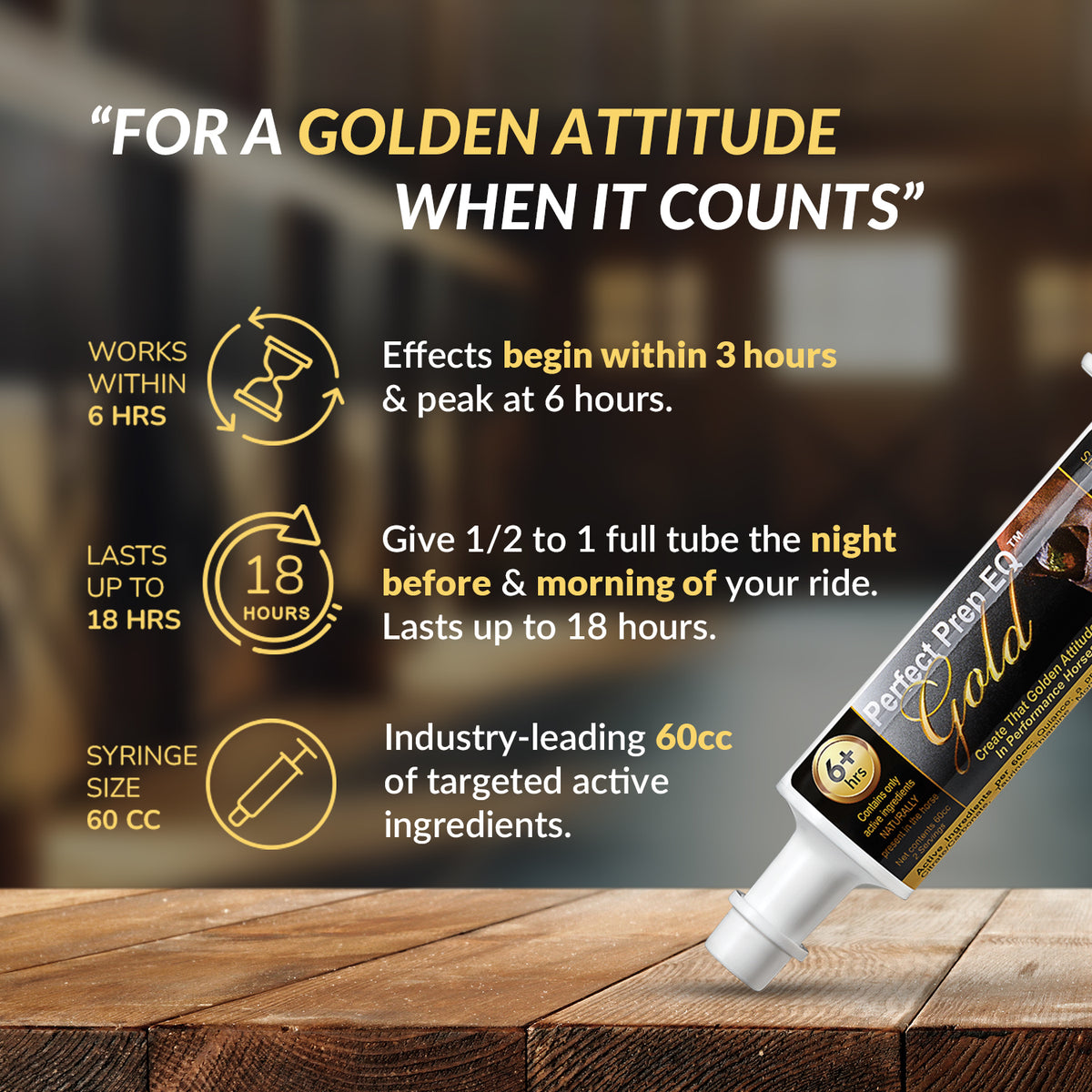 Perfect Prep EQ Gold Long-Acting Calming Paste - starts in 3 hours, lasts up to 18 | Malvern Saddlery