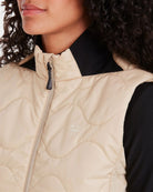 Horse Pilot Rider Vest - Latte, collar detail | Equestrian Outerwear | Malvern Saddlery