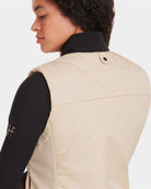 Horse Pilot Rider Vest - Latte, back shoulder detail | Equestrian Outerwear | Malvern Saddlery