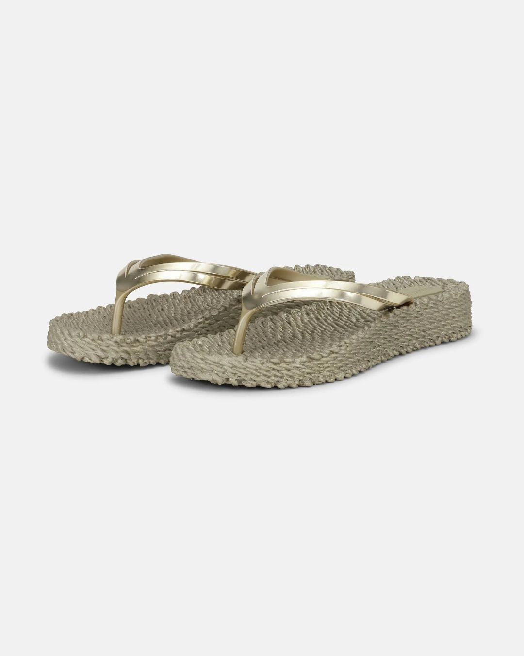Ilse Jacobsen Cheerful Platform Flip Flops - Platinum | Malvern Saddlery