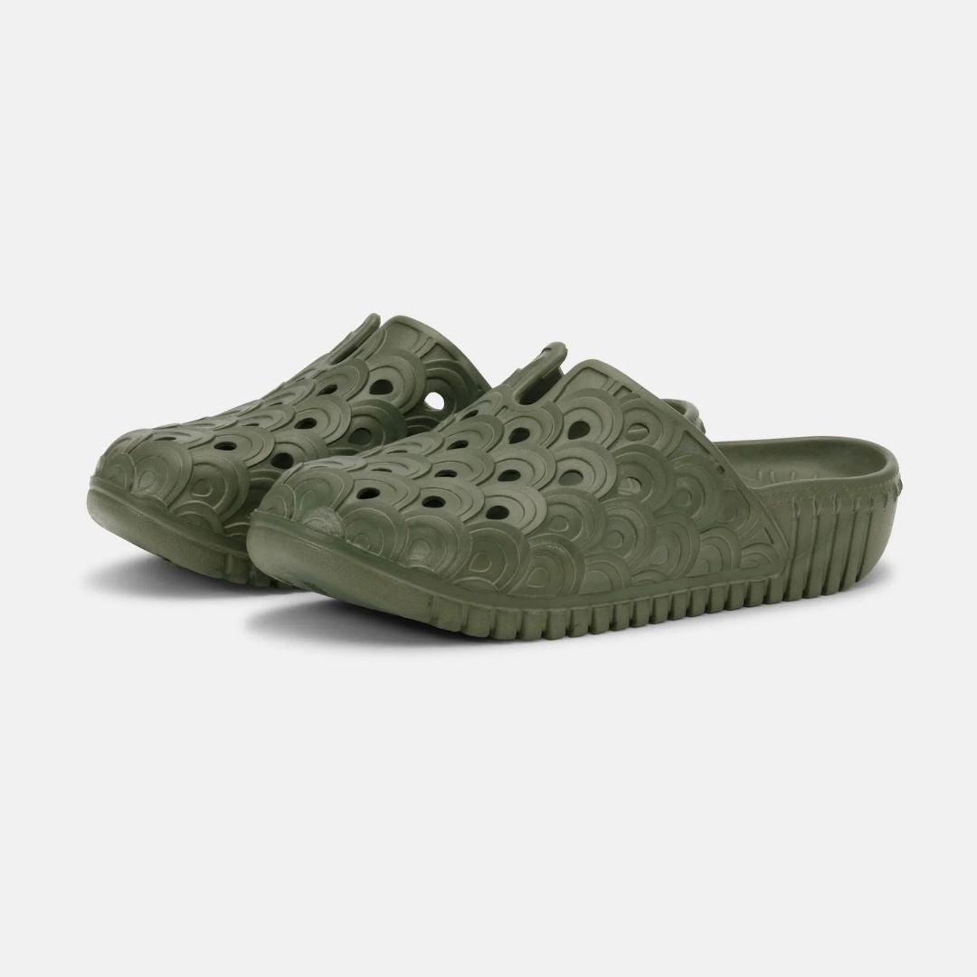 Ilse Jacobsen Slip-In Clogs - Army Green | Womens Lifestyle Footwear | Malvern Saddlery