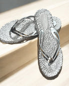 Ilse Jacobsen Cheerful Platform Flip Flops - Silver | Malvern Saddlery