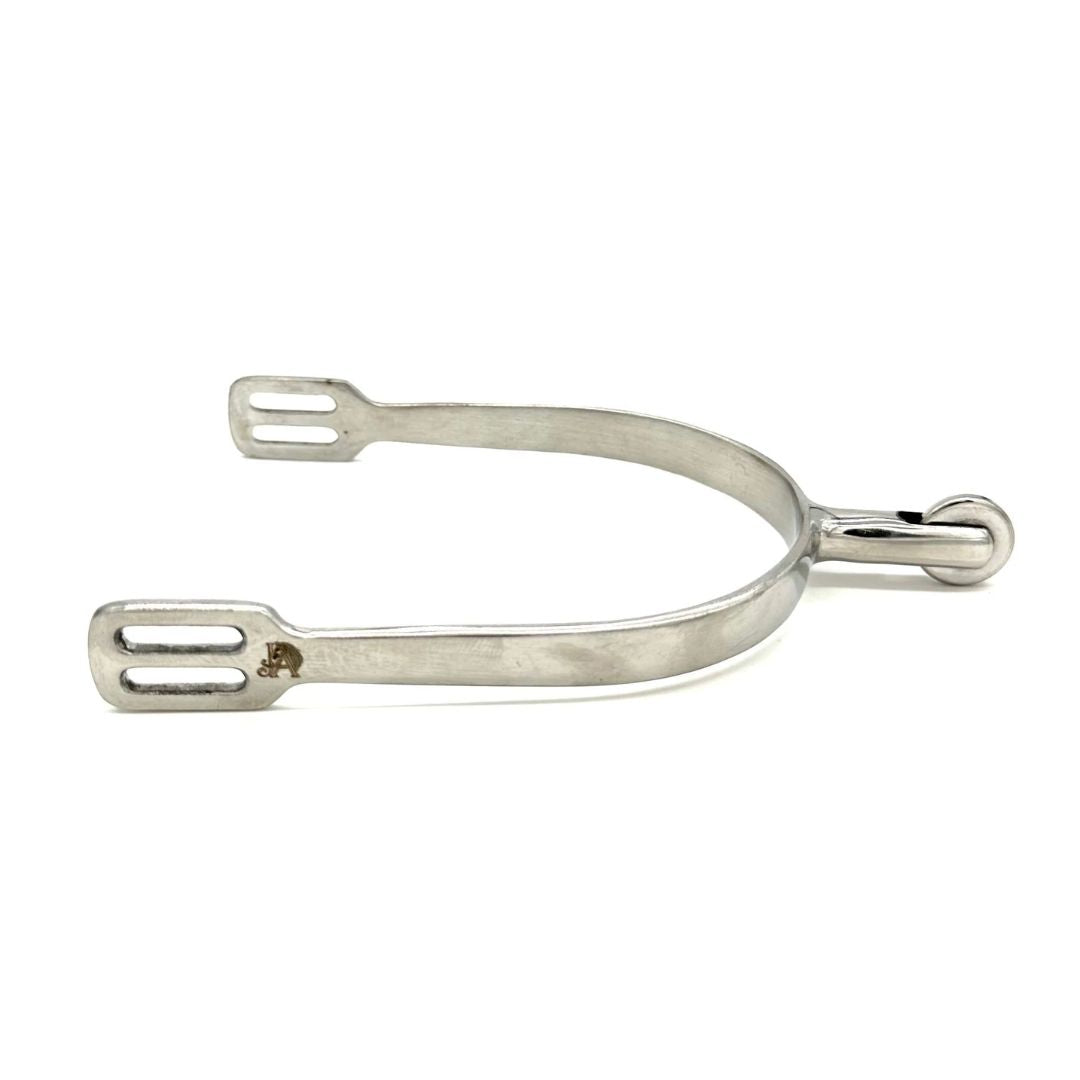 Jake Adams Vertical Smooth Rowel Spurs - Long | Malvern Saddlery