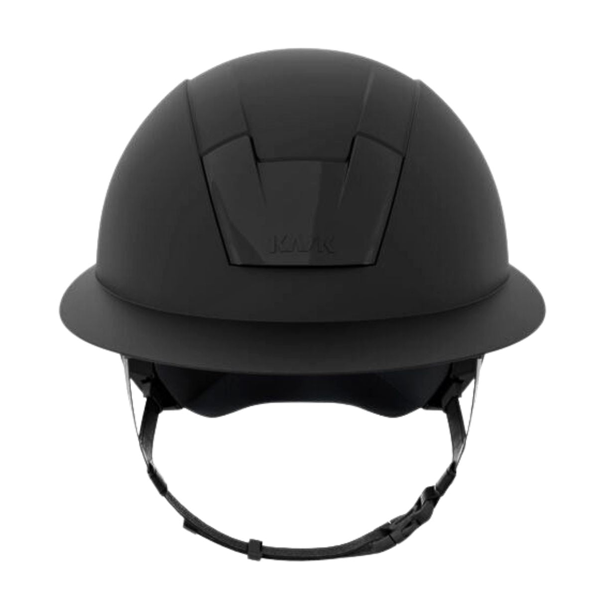 KASK Kooki Lady Equestrian Helmet - Black Matte; front view on white background | Wide Brim Helmets | Malvern Saddlery