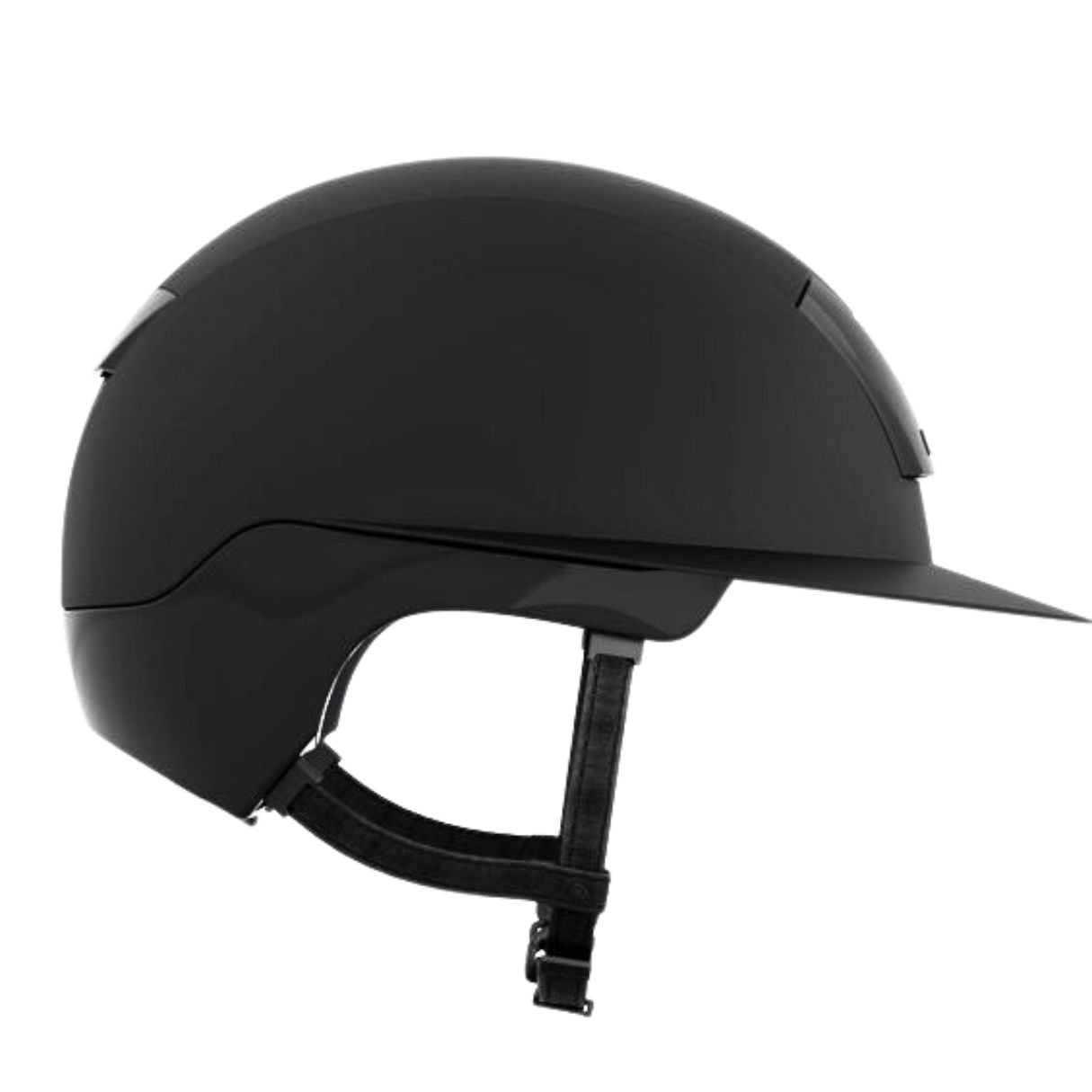 KASK Kooki Lady Equestrian Helmet - Black Matte; side view on white background | Wide Brim Helmets | Malvern Saddlery
