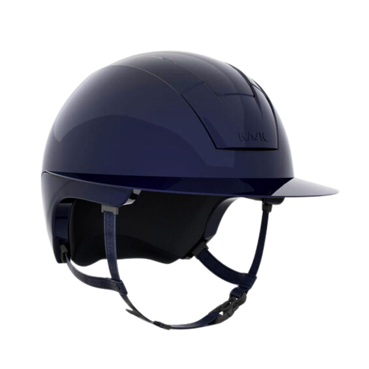 KASK Kooki Lady Equestrian Helmet - Navy Shine; on white background | Wide Brim Helmets | Malvern Saddlery