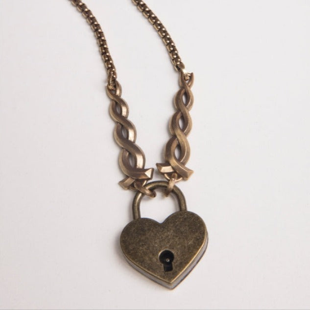Mark Edge Heart Lock Necklace - ecovintage | Malvern Saddlery