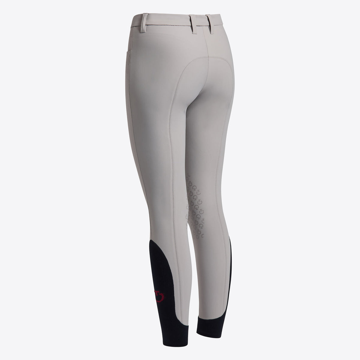 Cavalleria Toscana Girls' Knee Grip Breeches - Grey, back view | Malvern Saddlery
