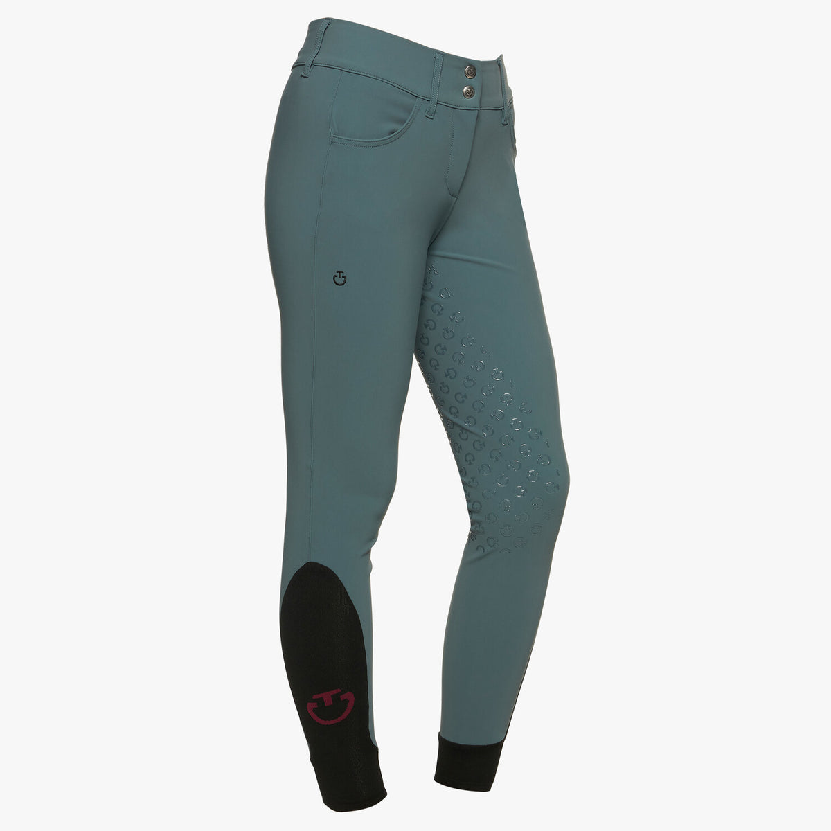 Cavalleria Toscana Women's American Full Grip Breeches - Sale - Petroleum, front view | Malvern Saddlery